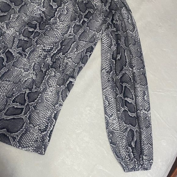 Michael Kors Black and Gray Patterned Top - Picture 3 of 6